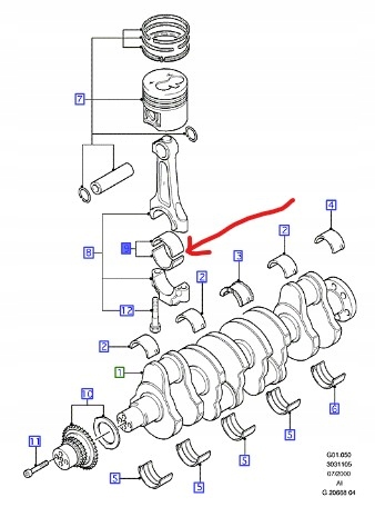 фото №1, Вкладиш шатуна дизель ford mondeo mk3 transit
