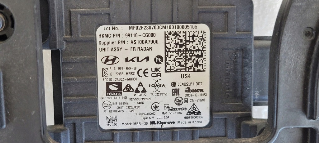 фото №5, Fr радар датчик датчик acc kia hyundai staria 2021- 99110-cg000