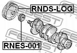 фото №3, Rnds-log febest шкив коленчатого вала коленчатого renault