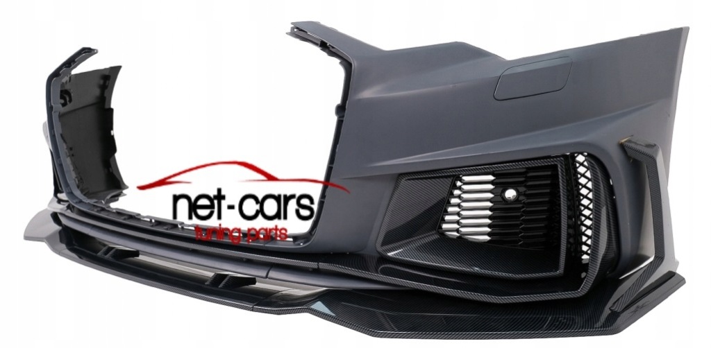 фото №9, Бампер перед решётка радиатора audi a6 c8 4k 18- s6 s line rs6 quattro накладки карбон