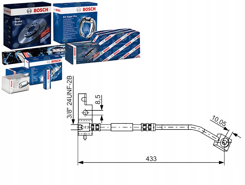 фото №1, Bosch шланг гальмівний elast. chrysler pt cruiser