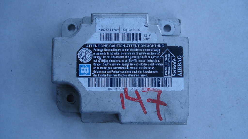 фото №1, Датчик подушка безопасности 46756117g 04313020 alfa romeo 147