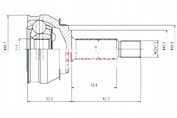 фото №1, Kamoka шарнир приводной zew. skoda felicia 94-01