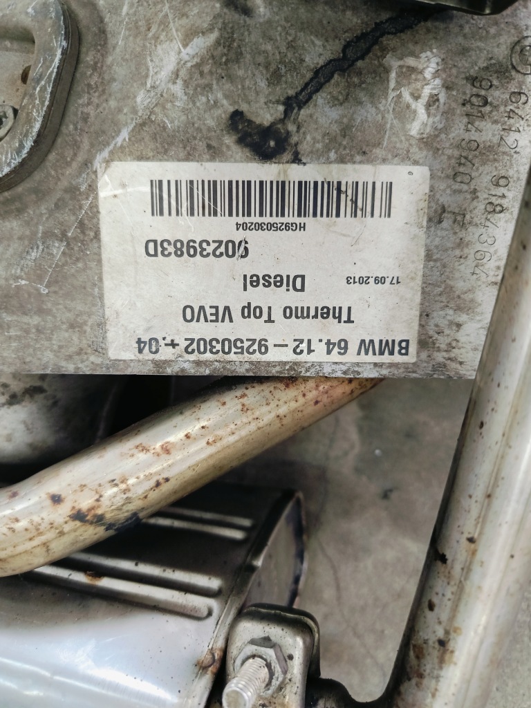 фото №1, Webasto bmw 9250302 f10 f11 дизель thermo top vevo