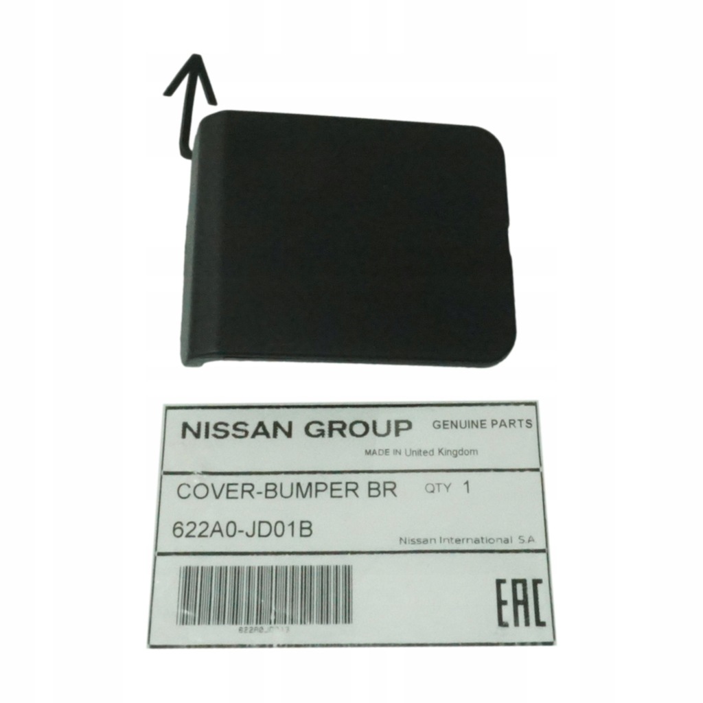 фото №1, Заглушка фаркоп буксирувальний перед nissan qashqai 06-10 622a0jd01b оригінал