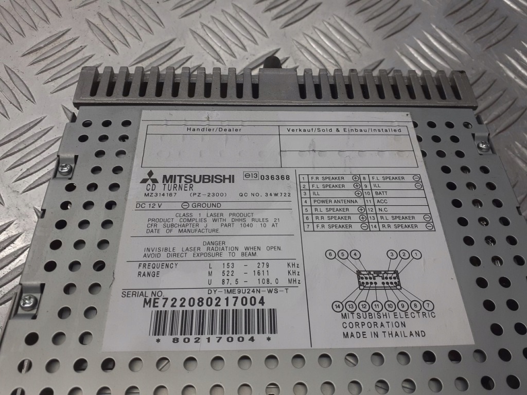 фото №3, Радіо заводський cd mitsubishi colt vi mz314167
