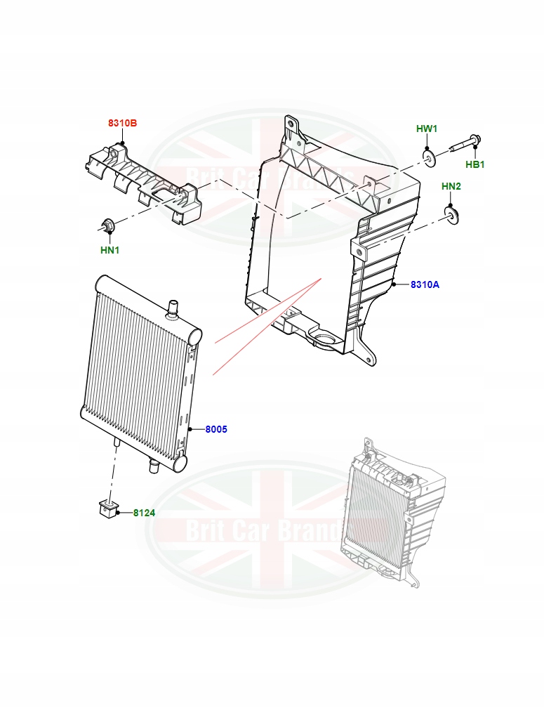 фото №3, Кронштейн кронштейн радиатора воздуха левая land rover defender lr188924