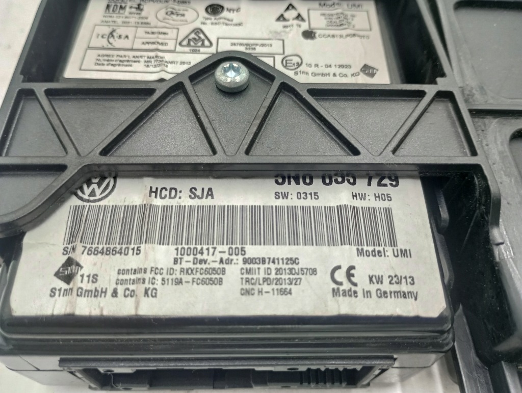 фото №6, Модуль интерфейс интерфейс media in vw passat b7 5n0035728 5n0035729