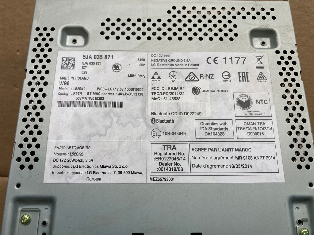 фото №4, Радіо skoda rapid 5ja035871