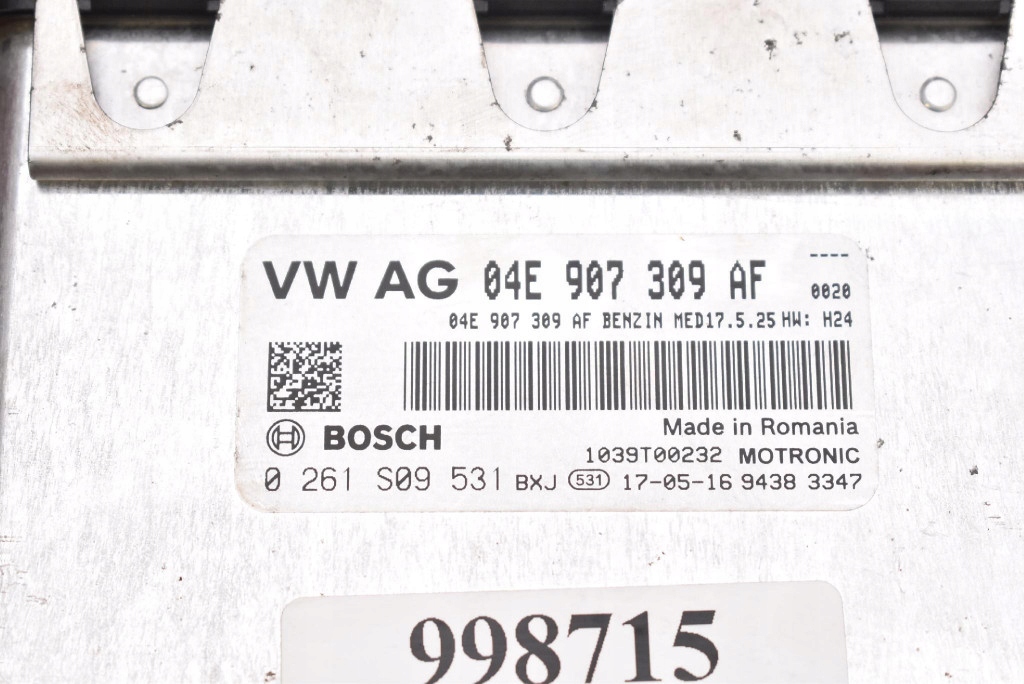 фото №8, Блок управления бортовой компьютер двигателя 04e907309af vw polo 5 v 6r 1.2 tsi 90 km 15-20