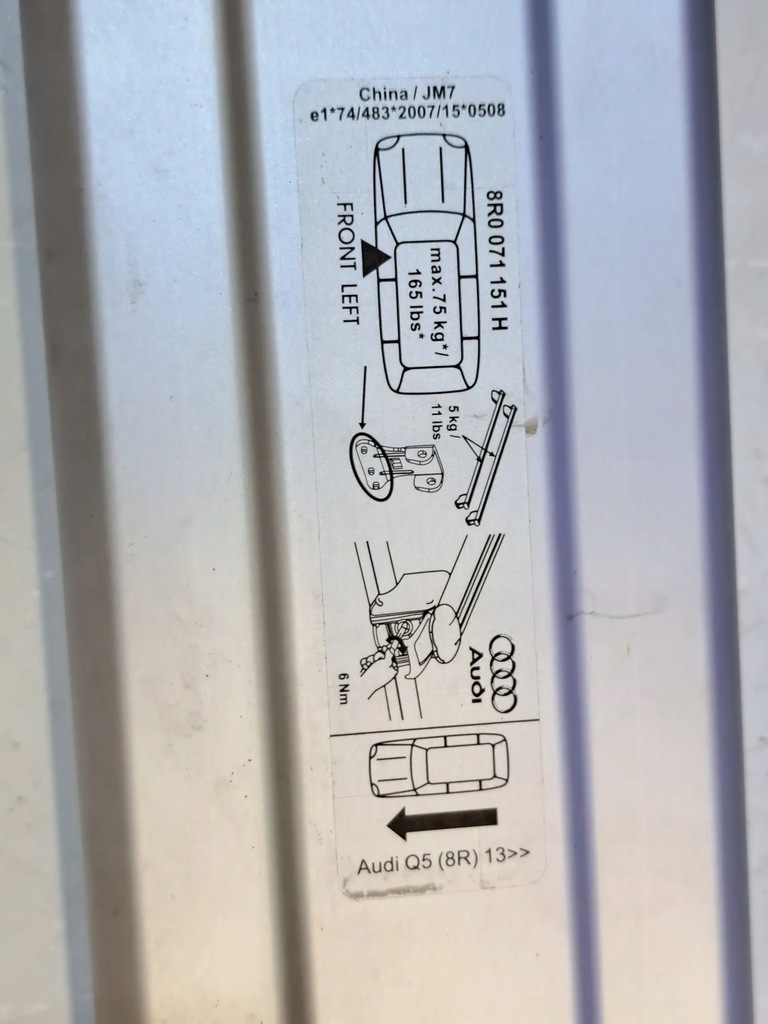 фото №6, Audi q5 sq5 2016 рейлінги дахові