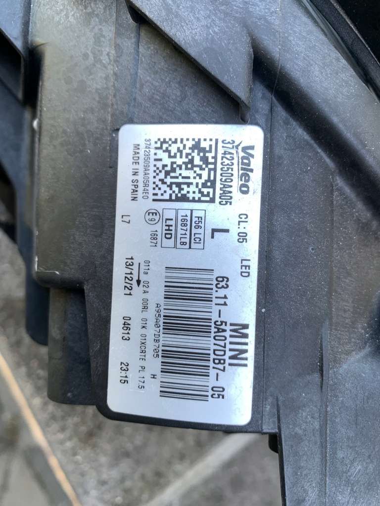 фото №4, Mini cooper f56 f57 lci led лампа ліва