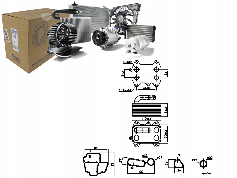 фото №12, Nissens 91272 радіатор оливи, олія двигунний