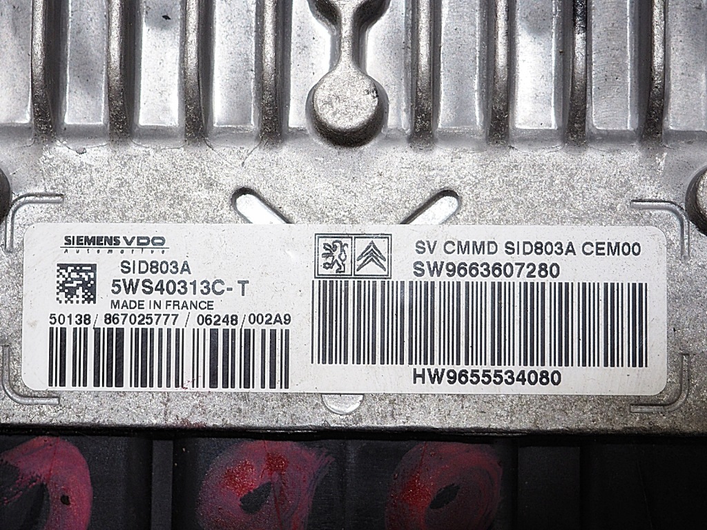 Купить Vdo блок управления 5ws40313ct hw9655534080 sw9663607280