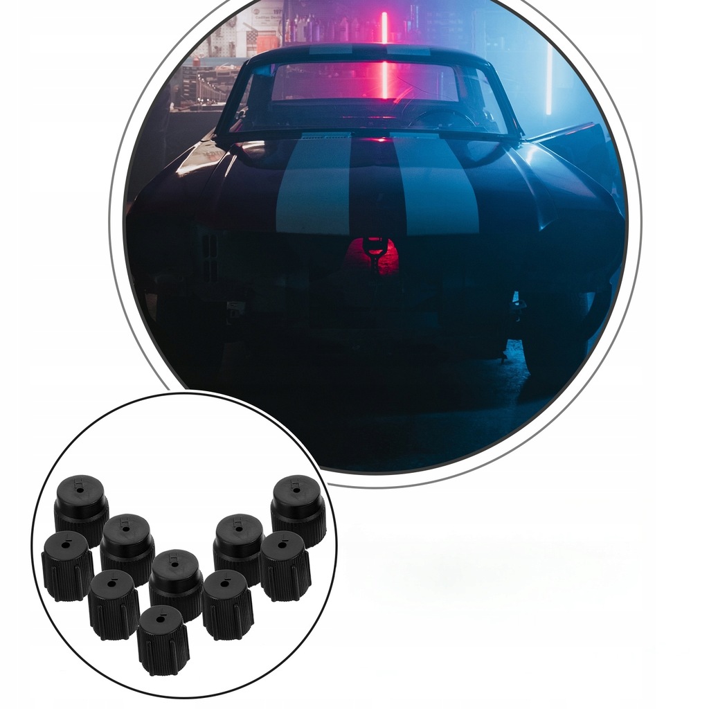 фото №9, 10 szt. wysokiego i низького тиску ac ковпачки клапан кондиціонера транспортного засобу