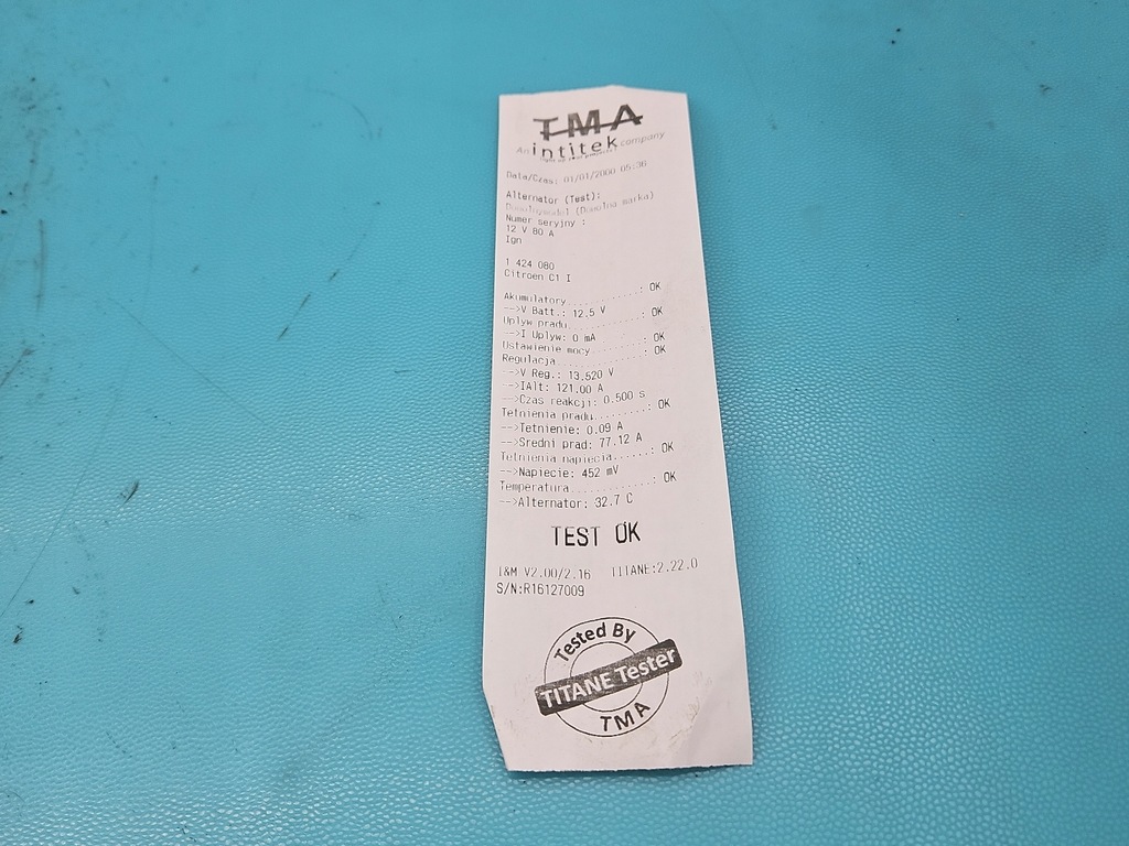 фото №7, Test генератор citroen c1 i 27060-0q020 1.0 wiel