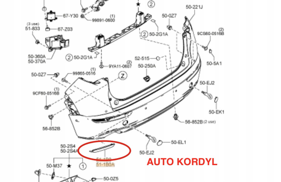 фото №1, Відбивач бампера заднього правий cx-30 2019-