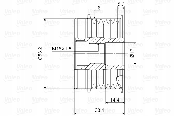 Шків генератора mazda Зі Шроту