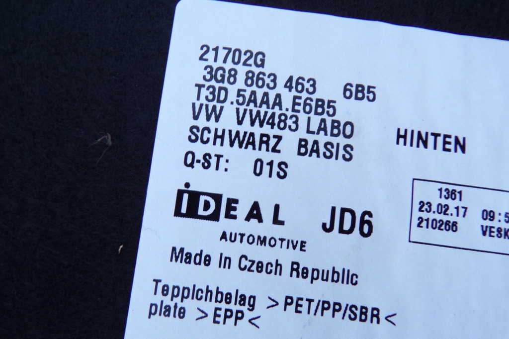 фото №5, Обшивка коврик багажника 3g8863463 vw arteon