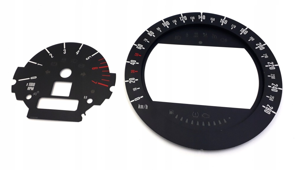 фото №1, Mini cooper s r56 r57 чёрные тормозные диски спидометра skala eu приборы pod навигация