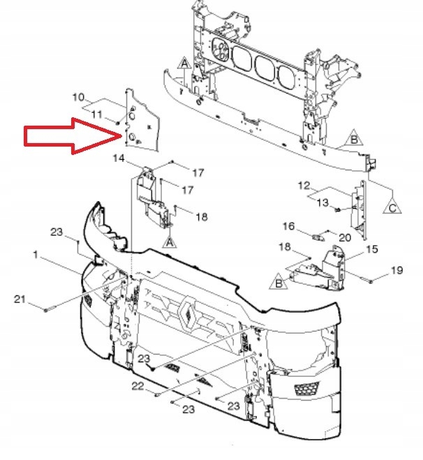 Накладка фара задняя правая renault gama t 13- Цена