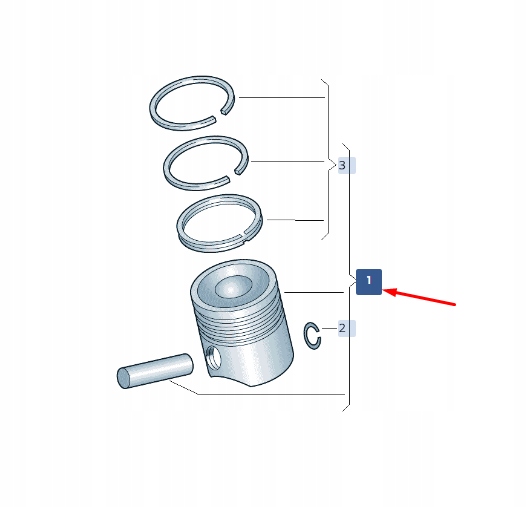 фото №1, Skoda superb mk3 комплектный поршень 04e107065gm