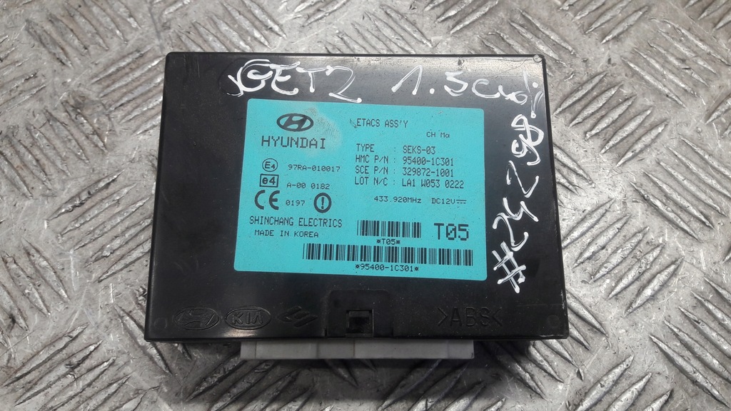 фото №1, Getz блок керування модуль 95400-1c301