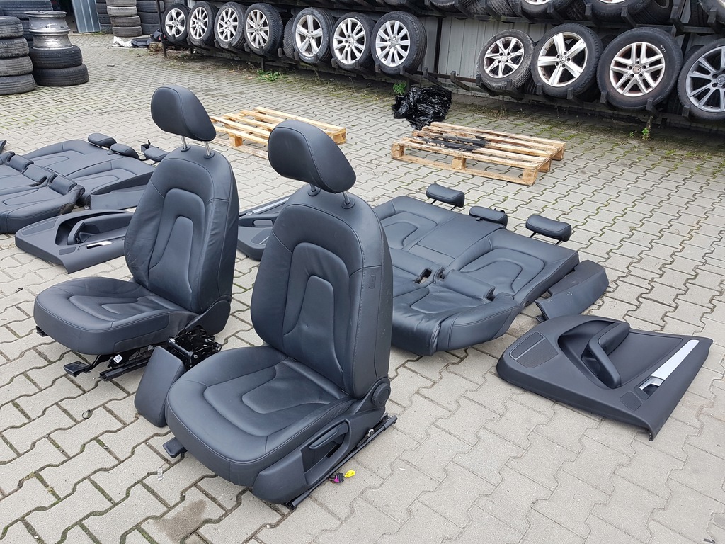 фото №4, Audi a4 b8 08-11r sedan сиденья кожаный заднее сиденье