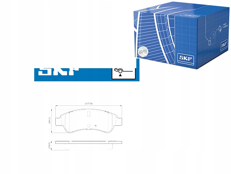 фото №1, Skf vkbp 80002 набор тормозных колодок тормозных, тормоза дисковые