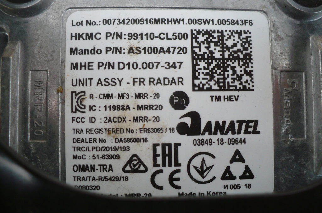 фото №4, Hyundai santa fe iv 99110cl500 - радар датчик датчик дистанции