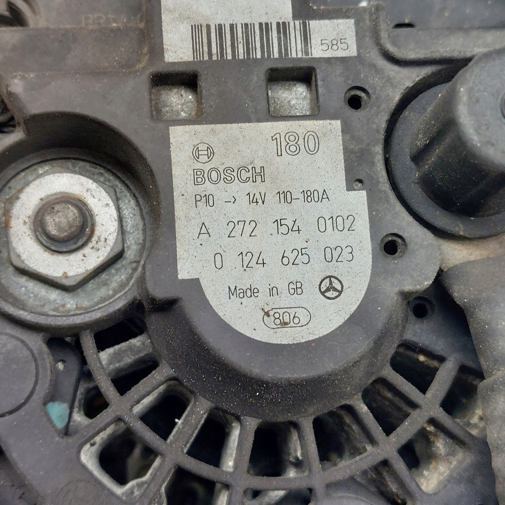 фото №12, Mercedes w164 w211 3,5b генератор bosch a2721540102 0124625023