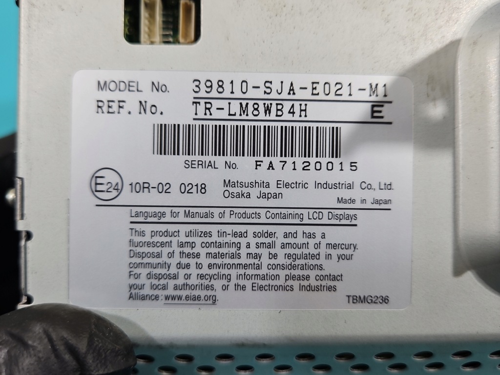 фото №5, Дисплей honda legend iv kb1 39810-sja-e021-m1 монитор