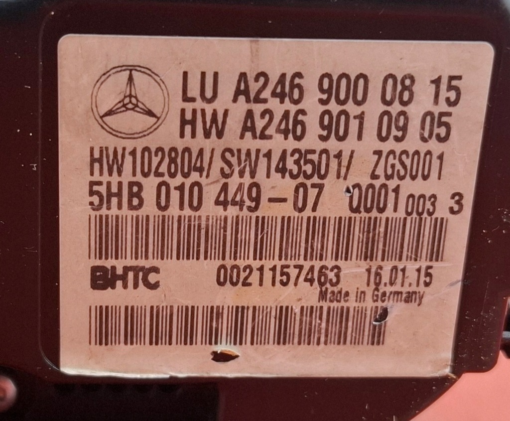 фото №6, Mercedes-benz cla w117 модуль / панель кондиционера a2469000815