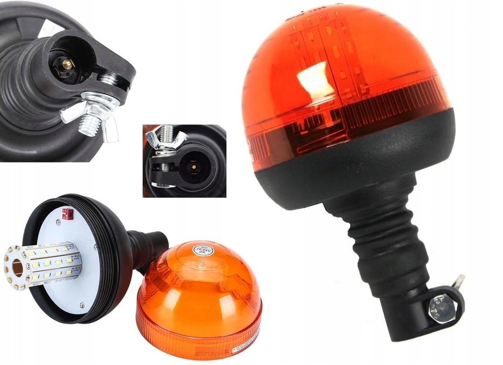 фото №1, Лампа попереджувальна kogut led na trzepień 12-24v