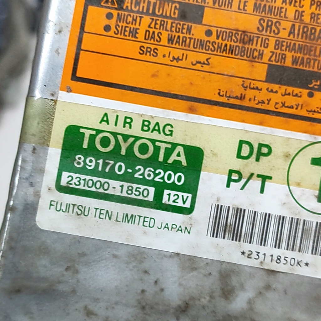 фото №6, Toyota hiace h50, h60, h70 2001 блок управления / модуль подушка безопасности