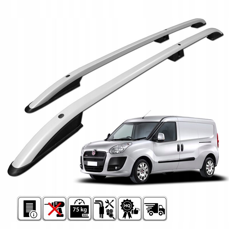 фото №1, Рейлинги кровельные do fiat doblo короткий l1 +2010 r.