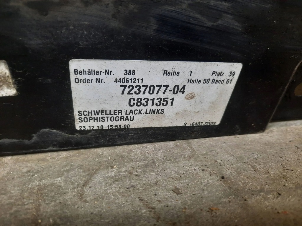 фото №6, Молдинг накладка поріг ліва bmw 5 f10 a90 sophistograu 7237077