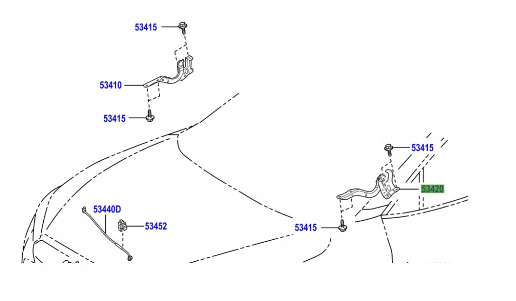 Купити Corolla cross 22-26 петля капот капот перед лівий