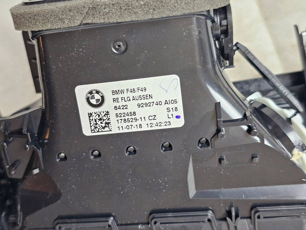 фото №13, Защита dekor молдинг консоли панели решётка обдув led bmw f48 f39 x1 x2