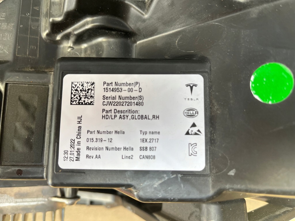 фото №9, Лампа права передня tesla model 3 lift y комплектна