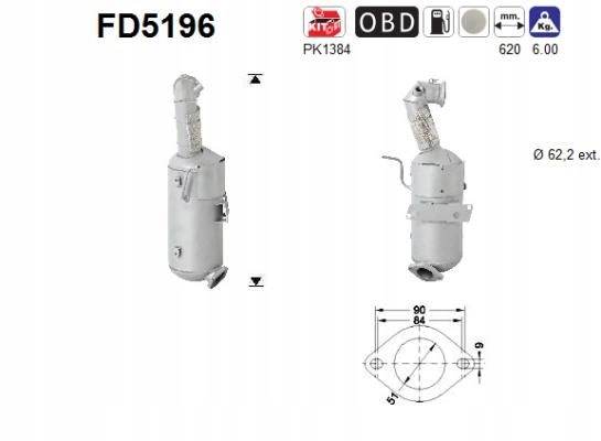фото №2, Фільтр часток твердих fap dpf fd5196 as