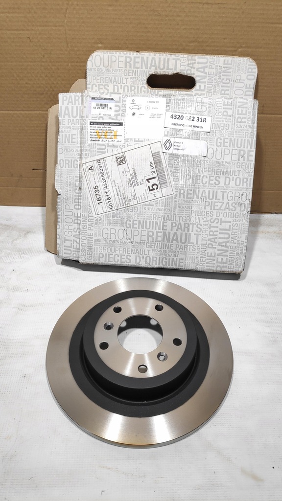 фото №1, Диск тормозная задняя renault kadjar 432068231r