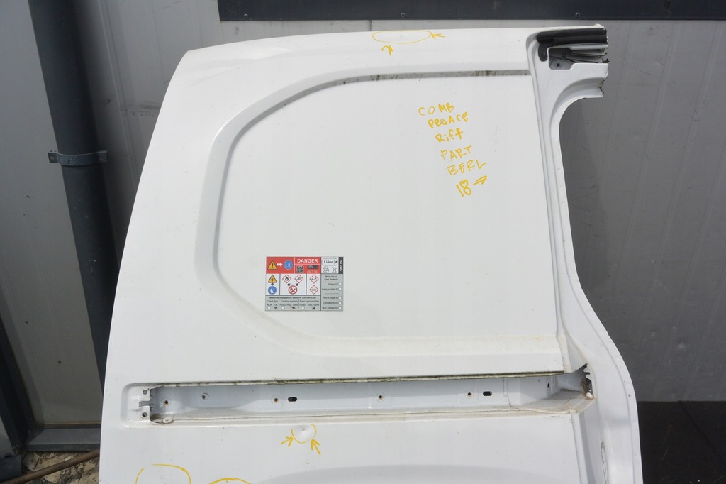 фото №3, Крыло правый задняя четверть berlingo combo iv rifter 18-