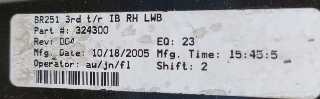 фото №8, Сиденье задний правый задняя iii ряд mercedes r-kl w251