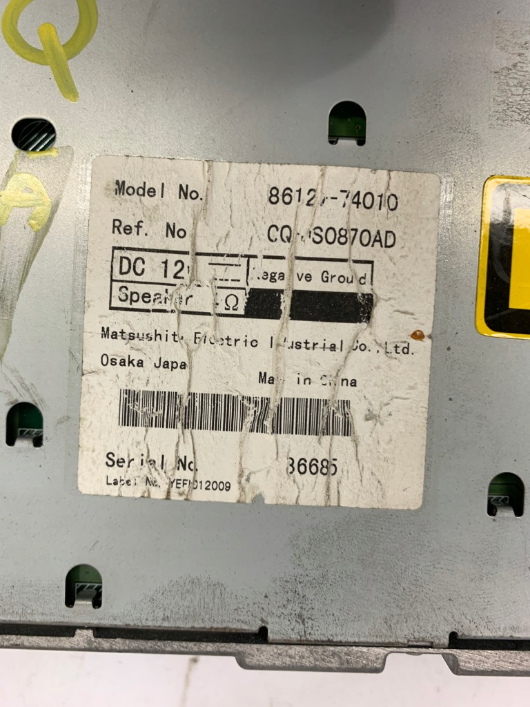 фото №3, Радіо радіопрогравач 86120-74010 toyota