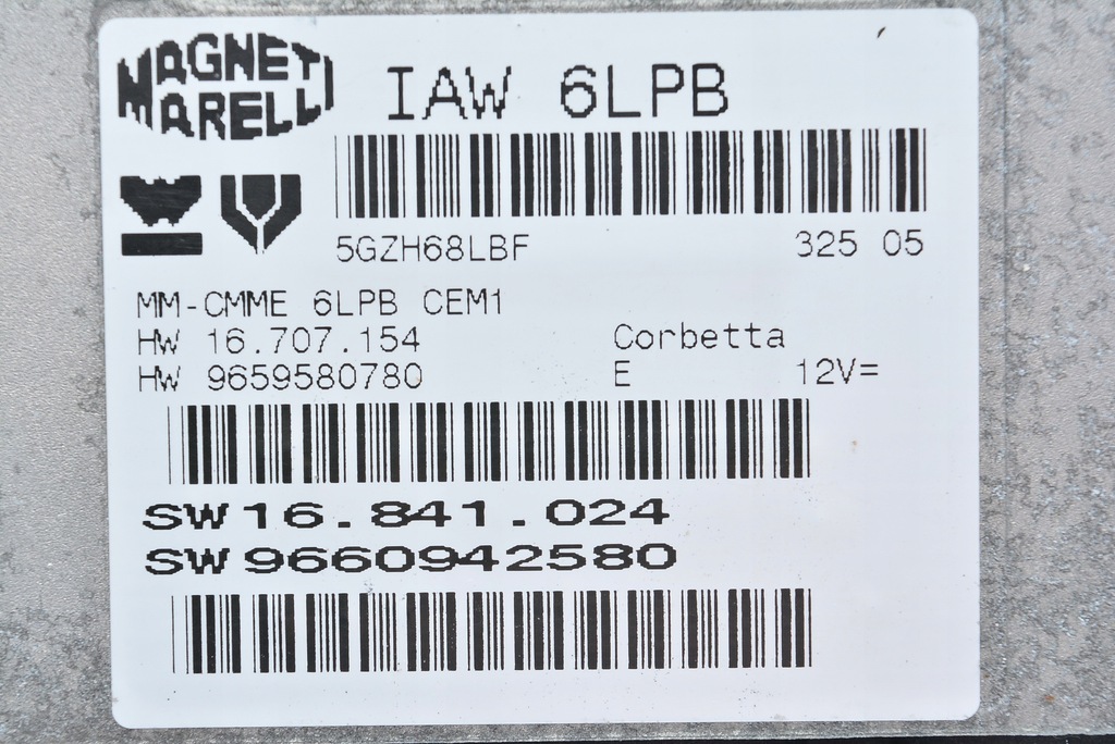 фото №2, Бортовой компьютер peugeot 307 2.0 iaw6lpb 9659580780