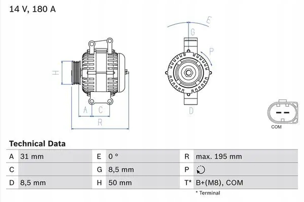 фото №2, Генератор 986 081 910 bosch mercedes