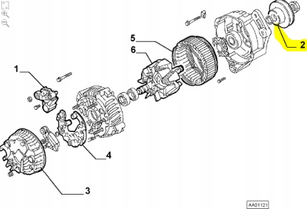 фото №7, Шкив генератора fiat ulysse оригинальный номер 9949632