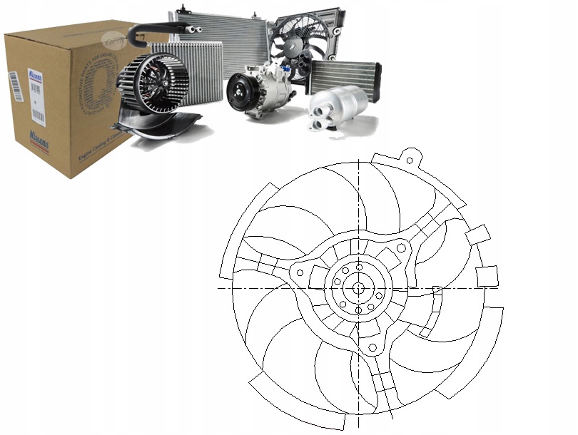 Купити Вентилятор радіатора fiat stilo багатофункціональний wagon 1.6 16