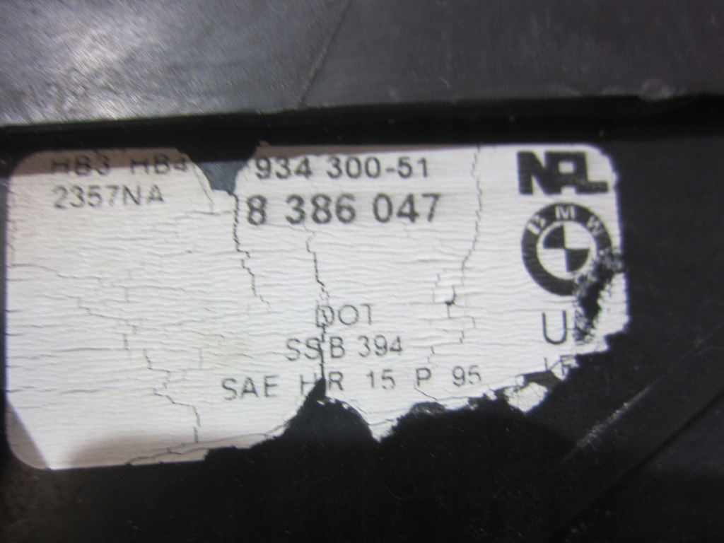 фото №12, Bmw e36 z3 лампа левая передняя фара левый 63128386047 8386047 usa